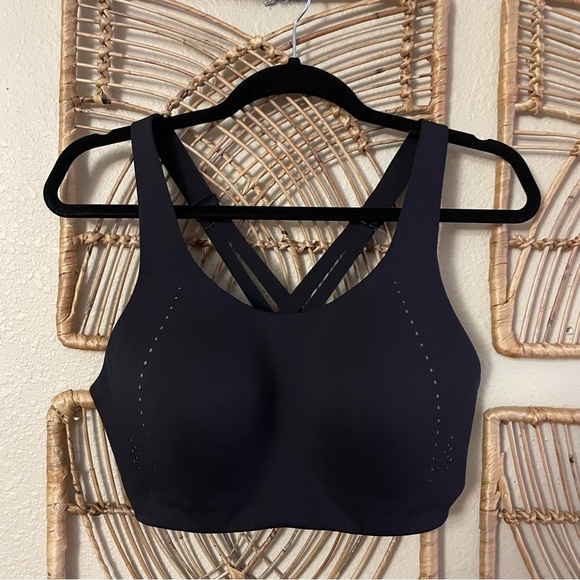 lululemon athletica Other - Lululemon Sports Bra Black High Support Cross Back Strap Sz 34DD B28